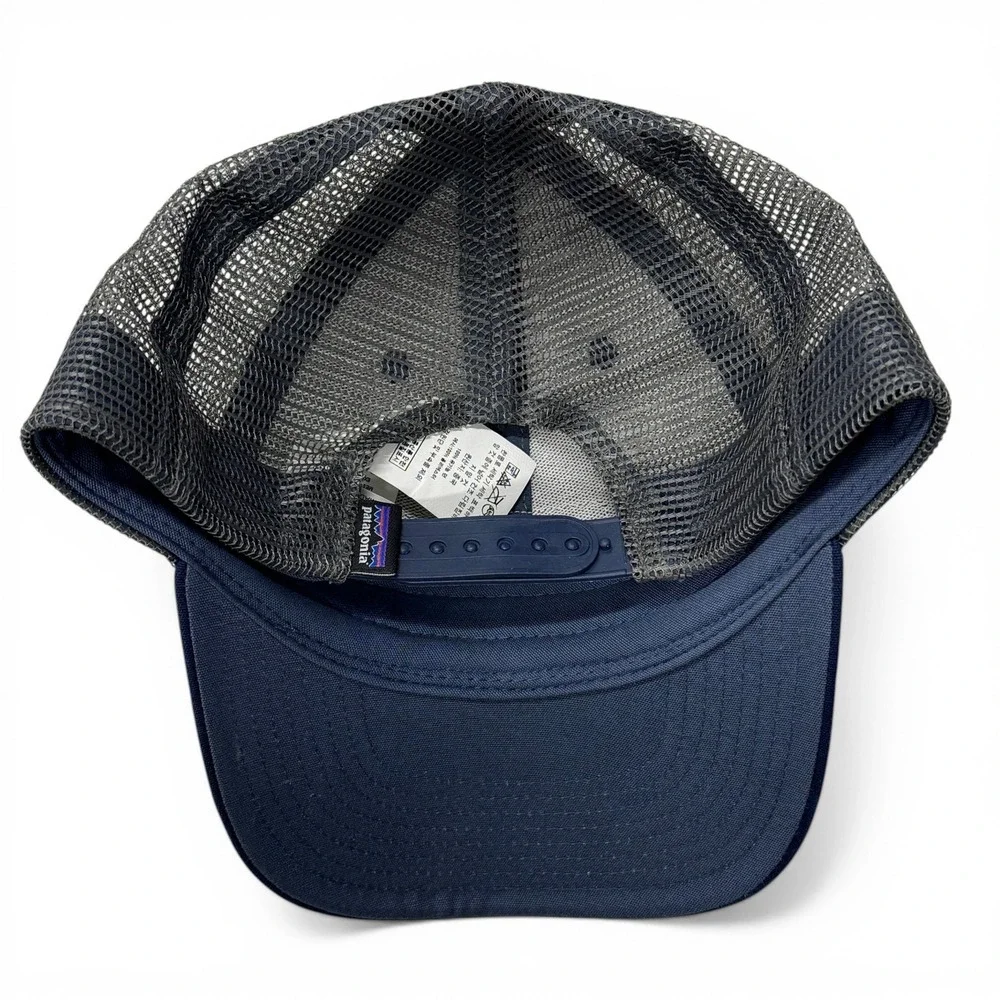 Patagonia P-6 Logo LoPro Trucker Hat Mens Dolomite Blue Mesh Snapback 38182 SP19